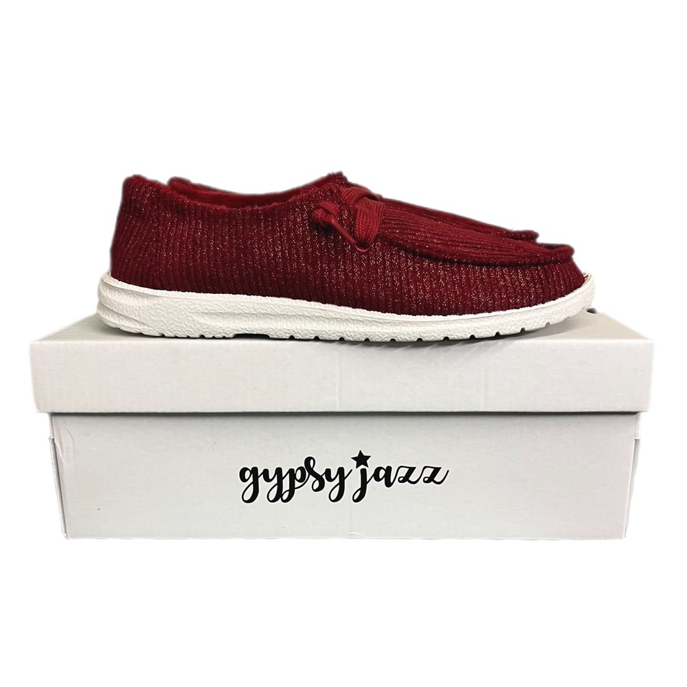 NEW Gypsy Jazz Jinsi Maroon Corduroy Casual Shoe